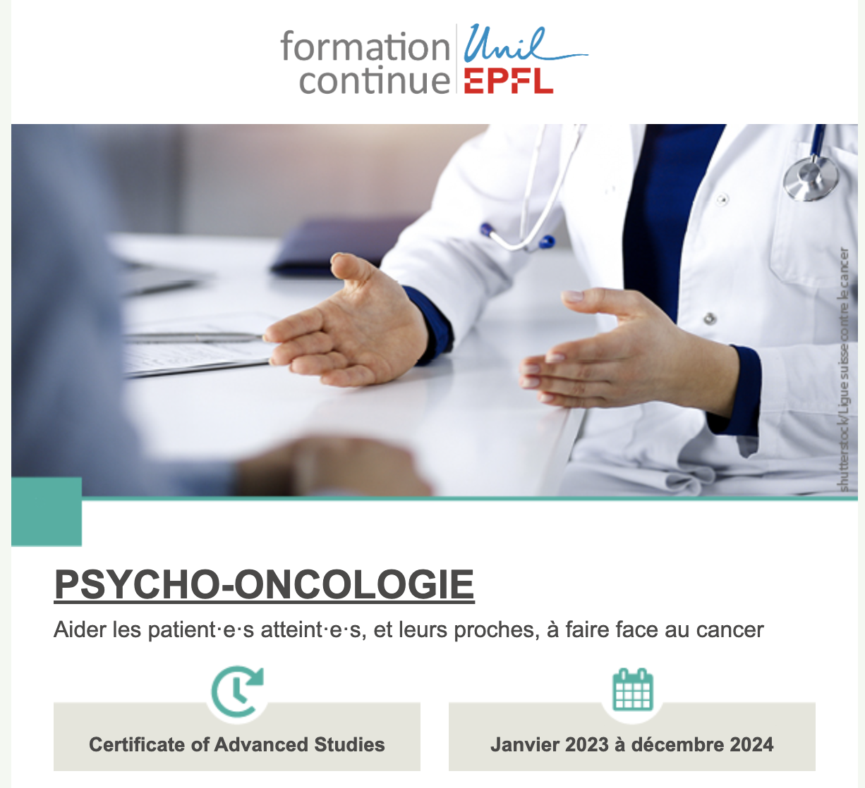 Formation continue UNIL / EPFL – Psycho-oncologie